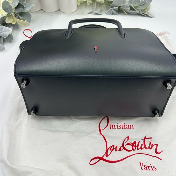 Women's Christian Louboutin studded monogram, leather tote with shoulder strap - Picture 9 of 16